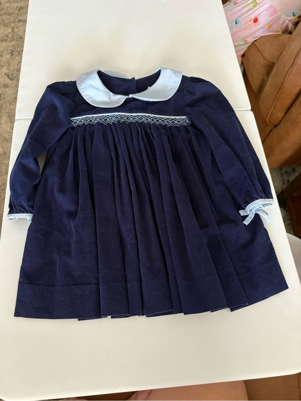 Navy Corduroy Dress // 4T